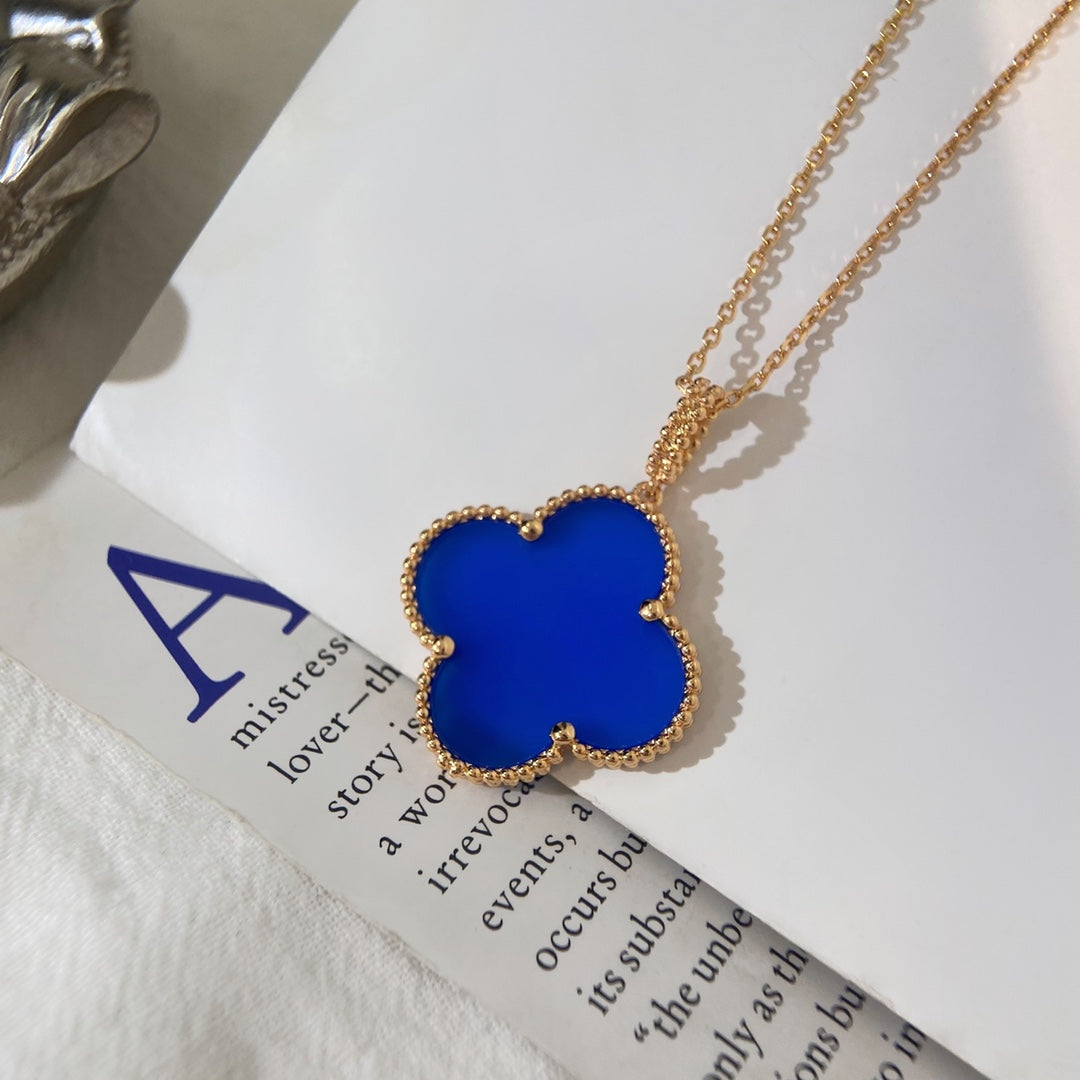 [Amore]CLOVER 25MM NECKLACE TURQUOISE ROSE GOLD