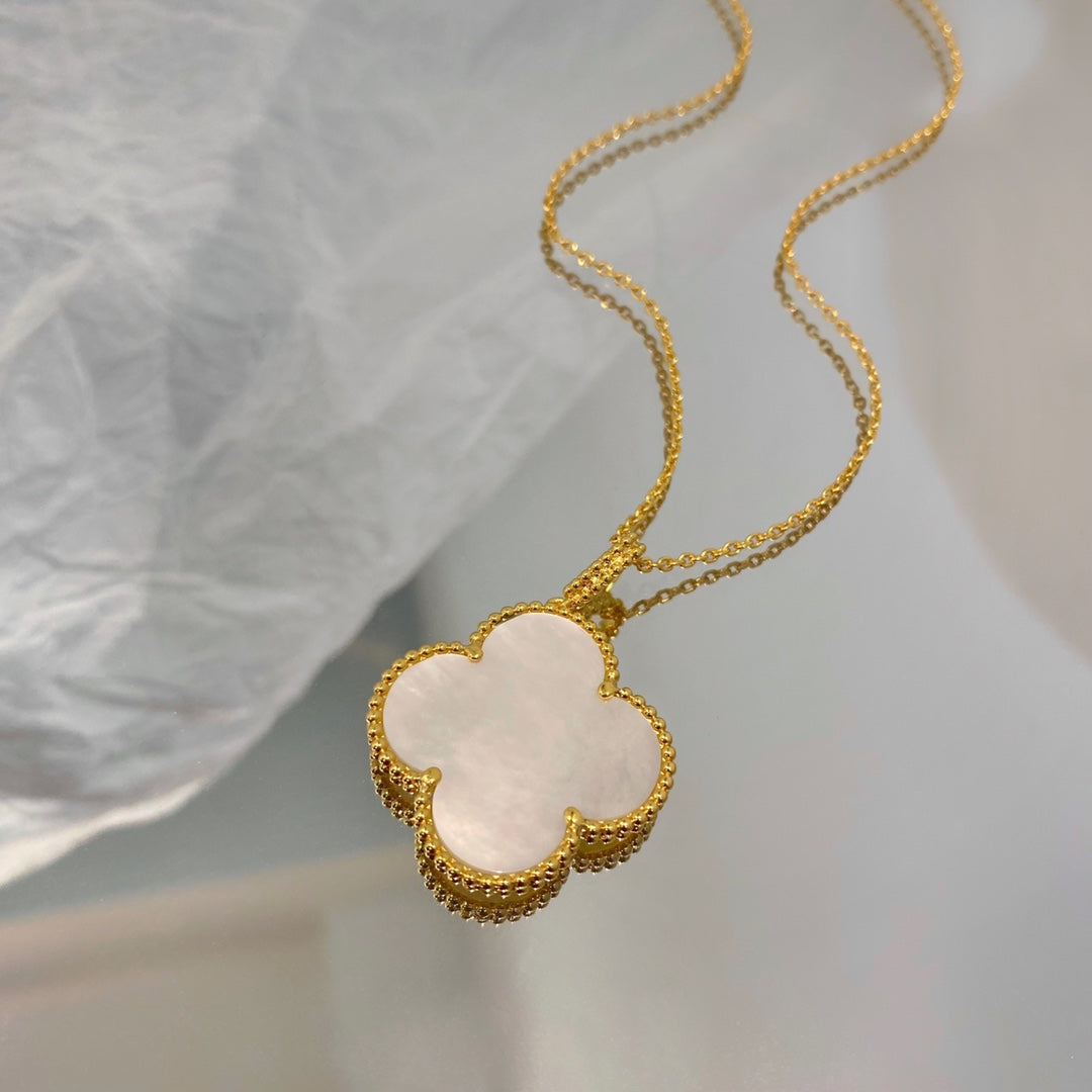 [Amore]CLOVER 25MM MOP LARGE PENDANT NECKLACE