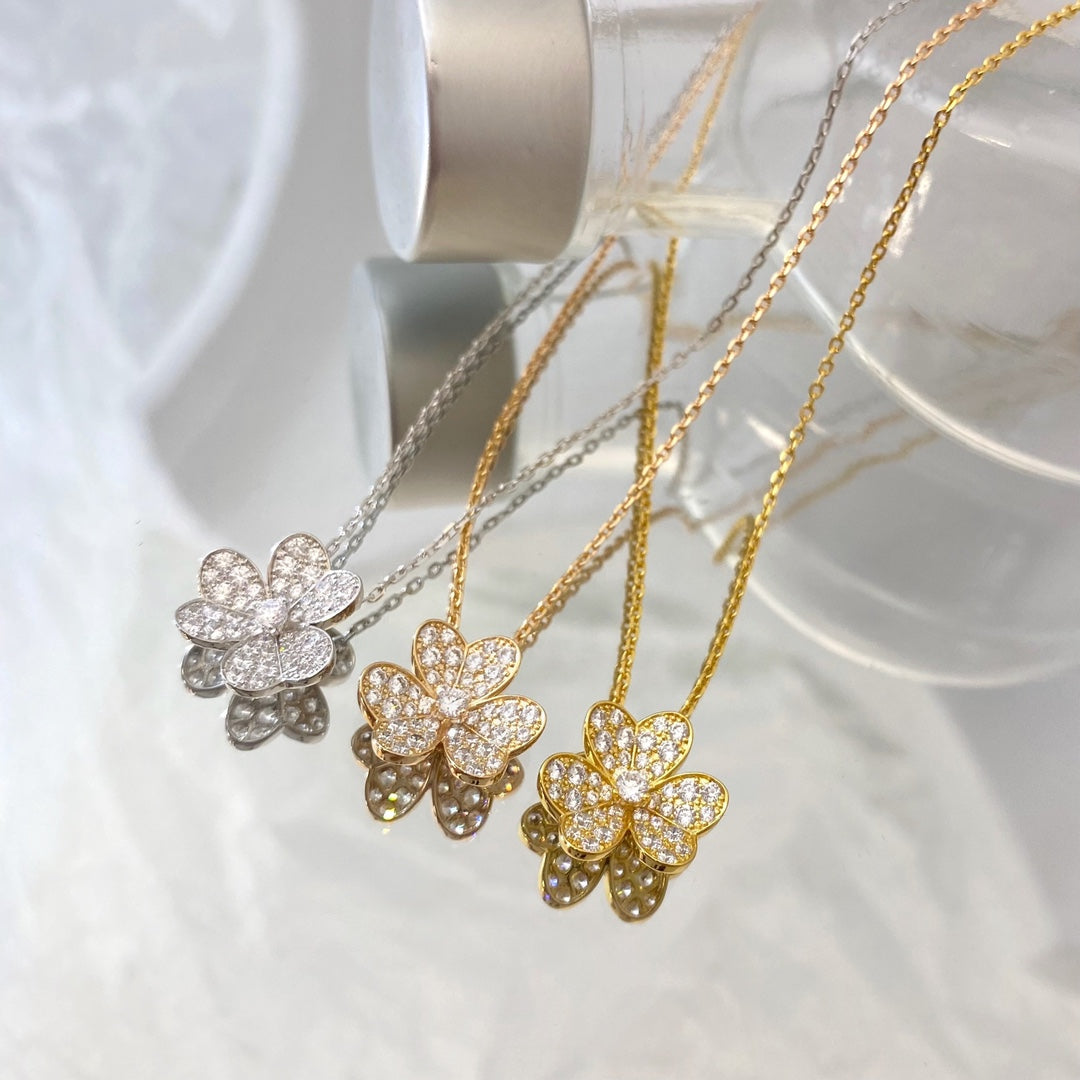 [Amore]FLOWER DIAMOND NECKLACE