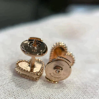 [Amore]HEART CARNELIAN STUD EARRINGS