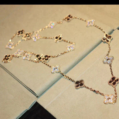 [Amore]CLOVER 20 MOTIFS LASER DIAMOND NECKLACE