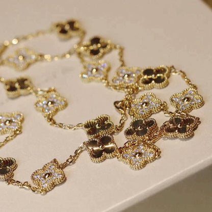 [Amore]CLOVER 20 MOTIFS LASER DIAMOND NECKLACE