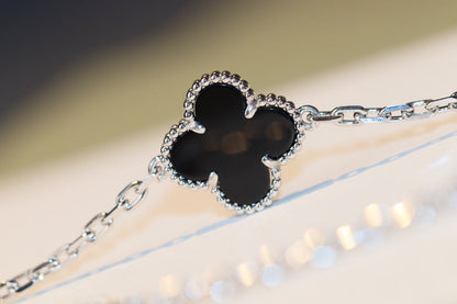 [Amore]CLOVER 20 MOTIFS ONYX DIAMOND SILVER