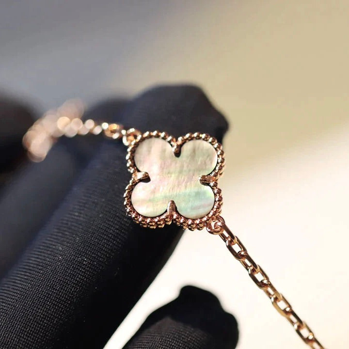 [Amore]CLOVER 20 MOTIFS DARK MOP DIAMOND  NECKLACE