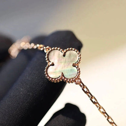 [Amore]CLOVER 20 MOTIFS DARK MOP DIAMOND  NECKLACE