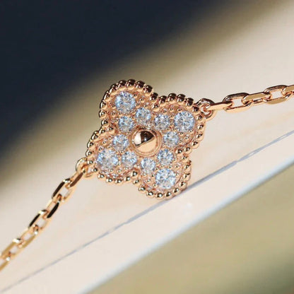 [Amore]CLOVER 20 MOTIFS MALACHITE DIAMOND NECKLACE