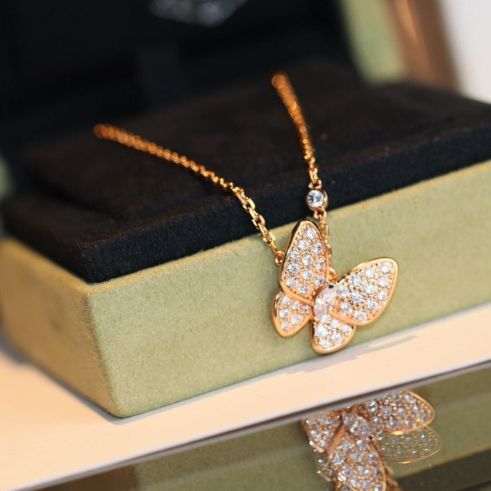 [Amore]BUTTERFLY DIAMOND NECKLACE