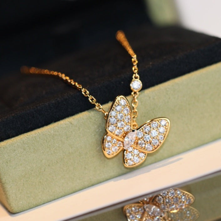 [Amore]BUTTERFLY DIAMOND NECKLACE