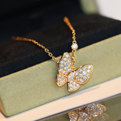 [Amore]BUTTERFLY DIAMOND NECKLACE