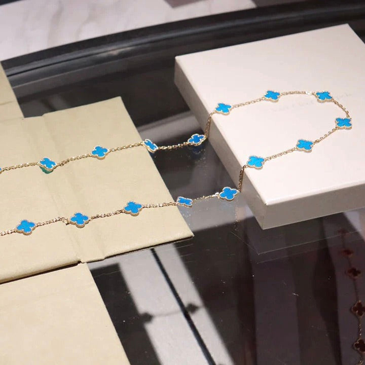 [Amore]CLOVER 20 MOTIFS TURQUOISE GOLD