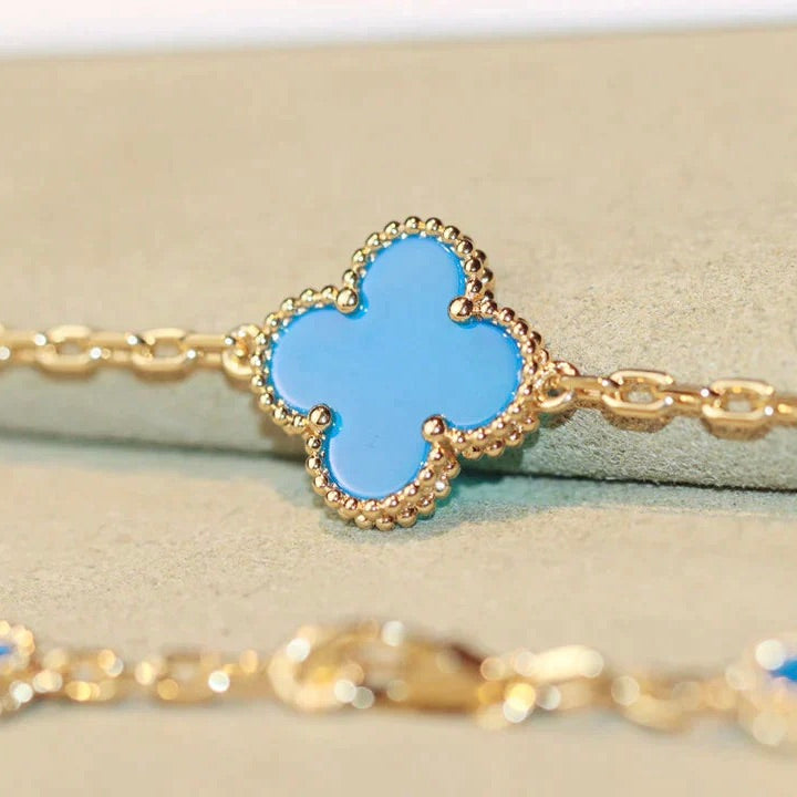 [Amore]CLOVER 20 MOTIFS TURQUOISE GOLD