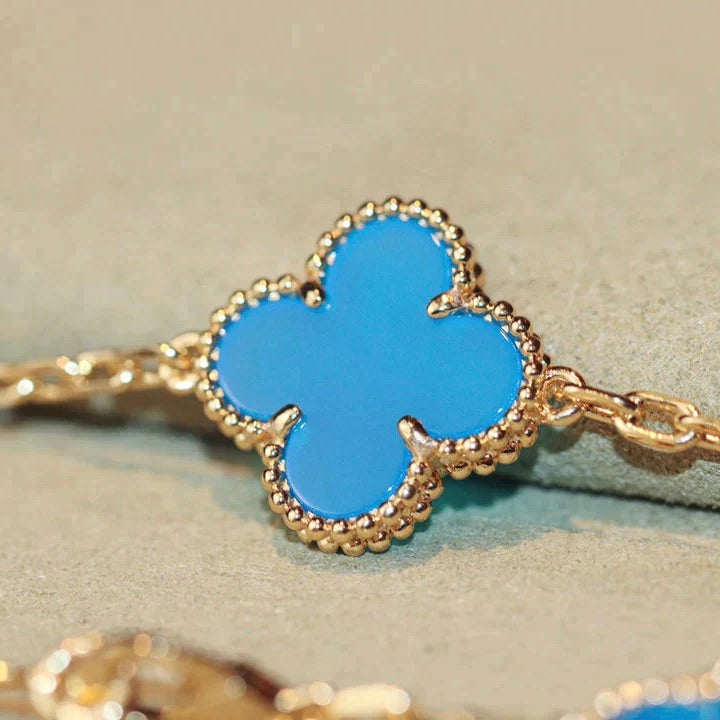 [Amore]CLOVER 20 MOTIFS TURQUOISE GOLD