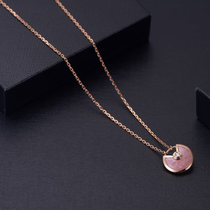 [Amore]AMULETTE ROSE GOLD PINK MOP NECKLACE