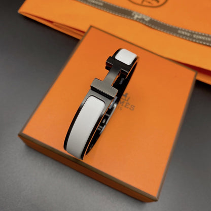 [Amore]H BRACELET 12MM BLACK WHITE CERAMIC