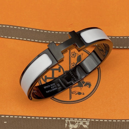 [Amore]H BRACELET 12MM BLACK WHITE CERAMIC