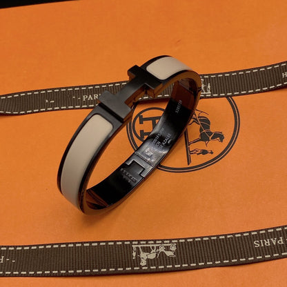 [Amore]H BRACELET 12MM BLACK BEIGE CERAMIC