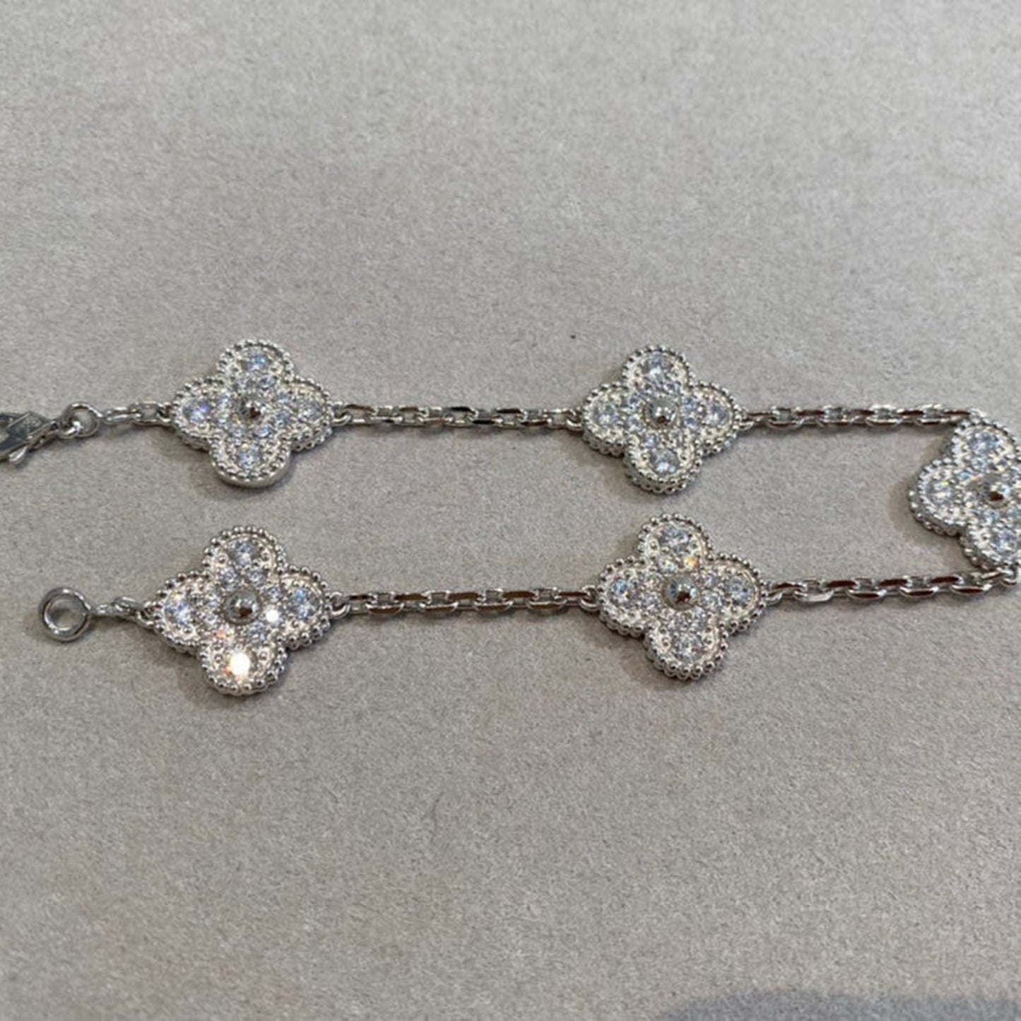 [Amore] CLOVER 5 MOTIF FULL DIAMOND BRACELET COLLECTION
