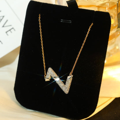 [Amore]VOLT SILVER DIAMOND PEDANT NECKLACE