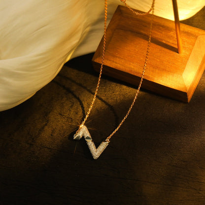 [Amore]VOLT SILVER DIAMOND PEDANT NECKLACE
