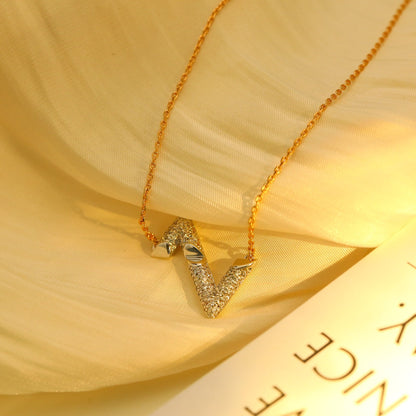 [Amore]VOLT SILVER DIAMOND PEDANT NECKLACE