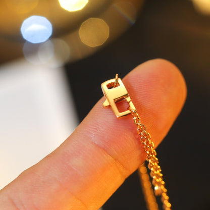[Amore]STAR AND SUN DIAMOND PINK GOLD NECKLACE