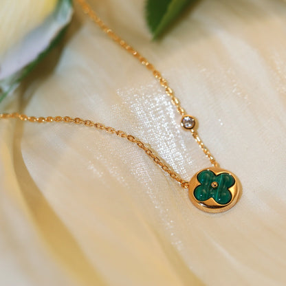 [Amore]SUN PEDANT PINK GOLD 1 DIAMOND NECKLACE