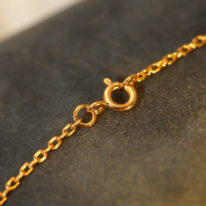 [Amore]SUN PEDANT PINK GOLD 1 DIAMOND NECKLACE