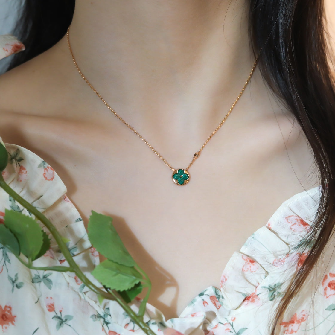 [Amore]SUN PEDANT PINK GOLD 1 DIAMOND NECKLACE