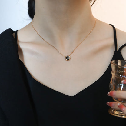 [Amore]SUN PEDANT PINK GOLD 1 DIAMOND NECKLACE