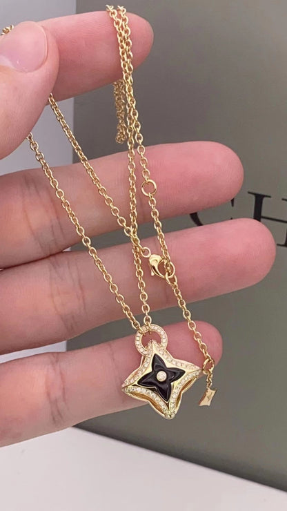 [Amore]STAR PEDANT PINK GOLD DIAMOND NECKLACE