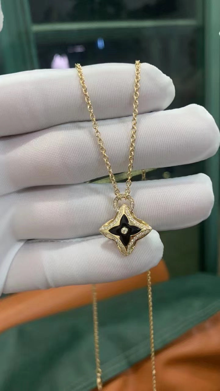 [Amore]STAR PEDANT PINK GOLD DIAMOND NECKLACE