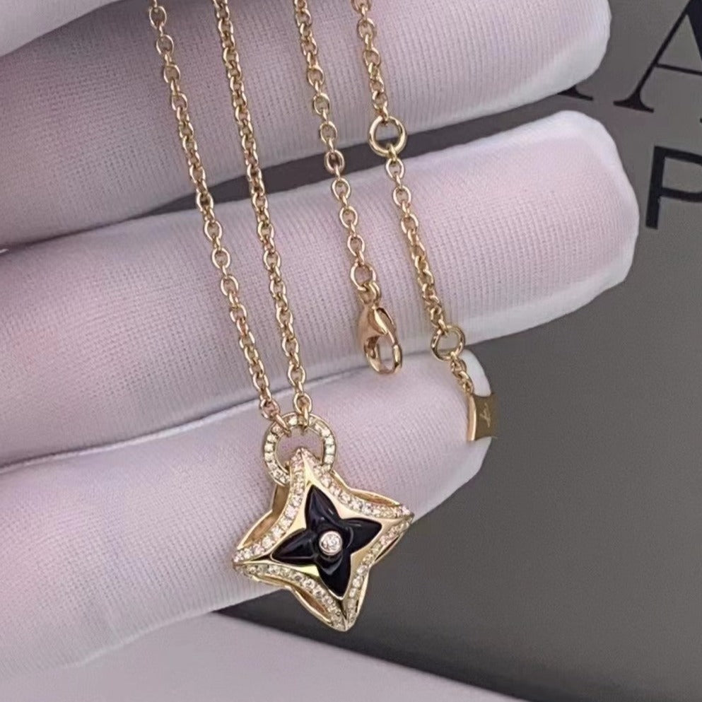 [Amore]STAR PEDANT PINK GOLD DIAMOND NECKLACE