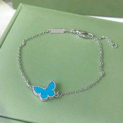 [Amore]BUTTERFLY TURQUOISE BUTTERFLY BRACELET SILVER