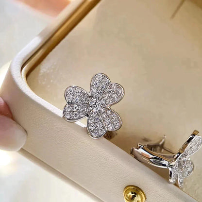 [Amore]CLOVER COMOS DIAMOND EARRINGS SILVER