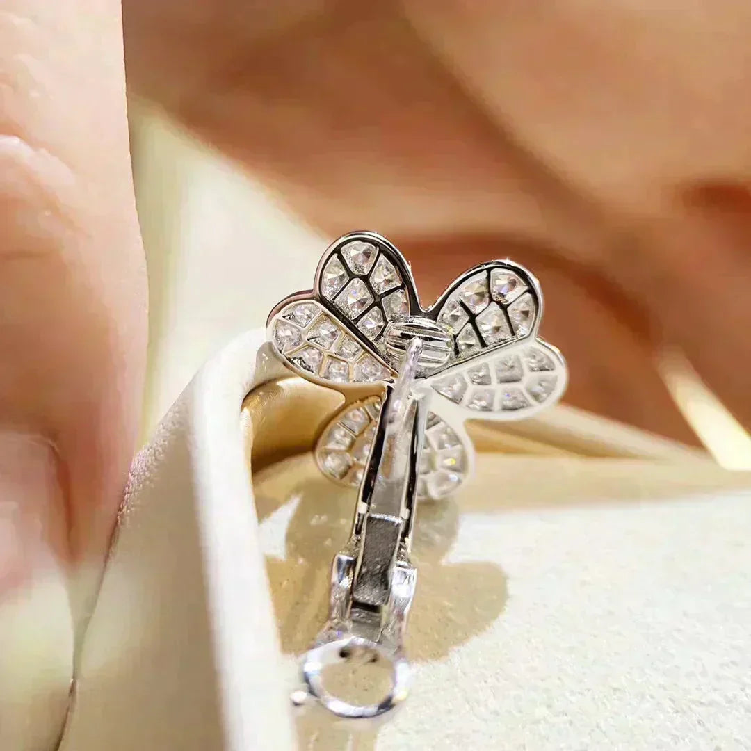 [Amore]CLOVER COMOS DIAMOND EARRINGS SILVER