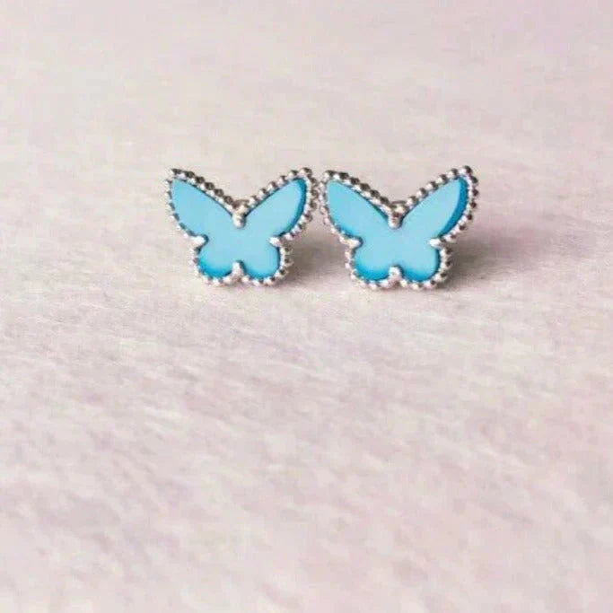 [Amore]BUTTERFLY TURQUOISE EARRINGS SILVER