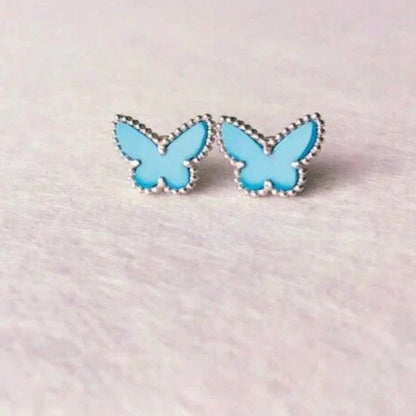 [Amore]BUTTERFLY TURQUOISE EARRINGS SILVER