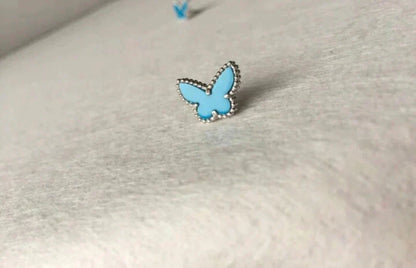 [Amore]BUTTERFLY TURQUOISE EARRINGS SILVER