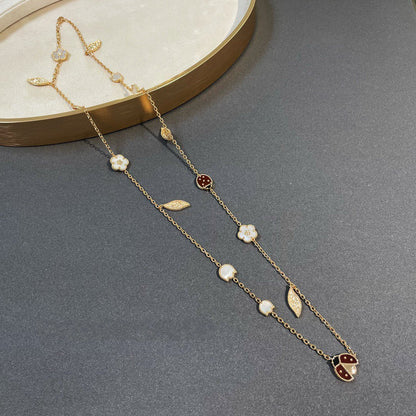 [Amore]LUCKY SPRING 15 MOTIFS GOLD NECKLACE