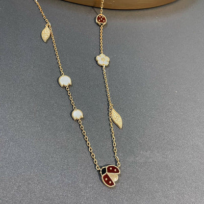 [Amore]LUCKY SPRING 15 MOTIFS GOLD NECKLACE
