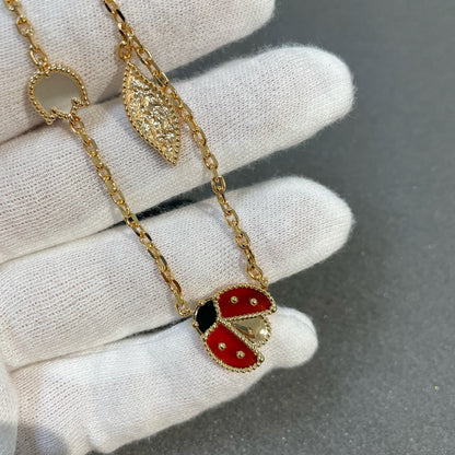 [Amore]LUCKY SPRING 15 MOTIFS GOLD NECKLACE