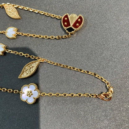 [Amore]LUCKY SPRING 15 MOTIFS GOLD NECKLACE