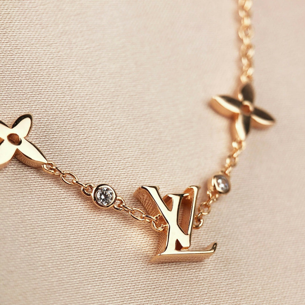 [Amore]STAR AND SUN 7 MOTIFS GOLD BRACELET