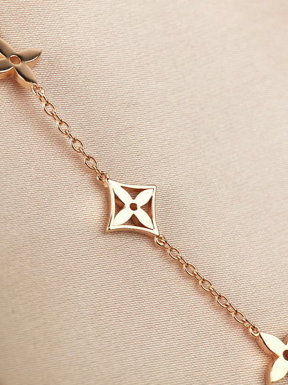 [Amore]STAR AND SUN 7 MOTIFS GOLD BRACELET