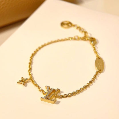 [Amore]LOGO STAR MOTIF GOLD BRACELET