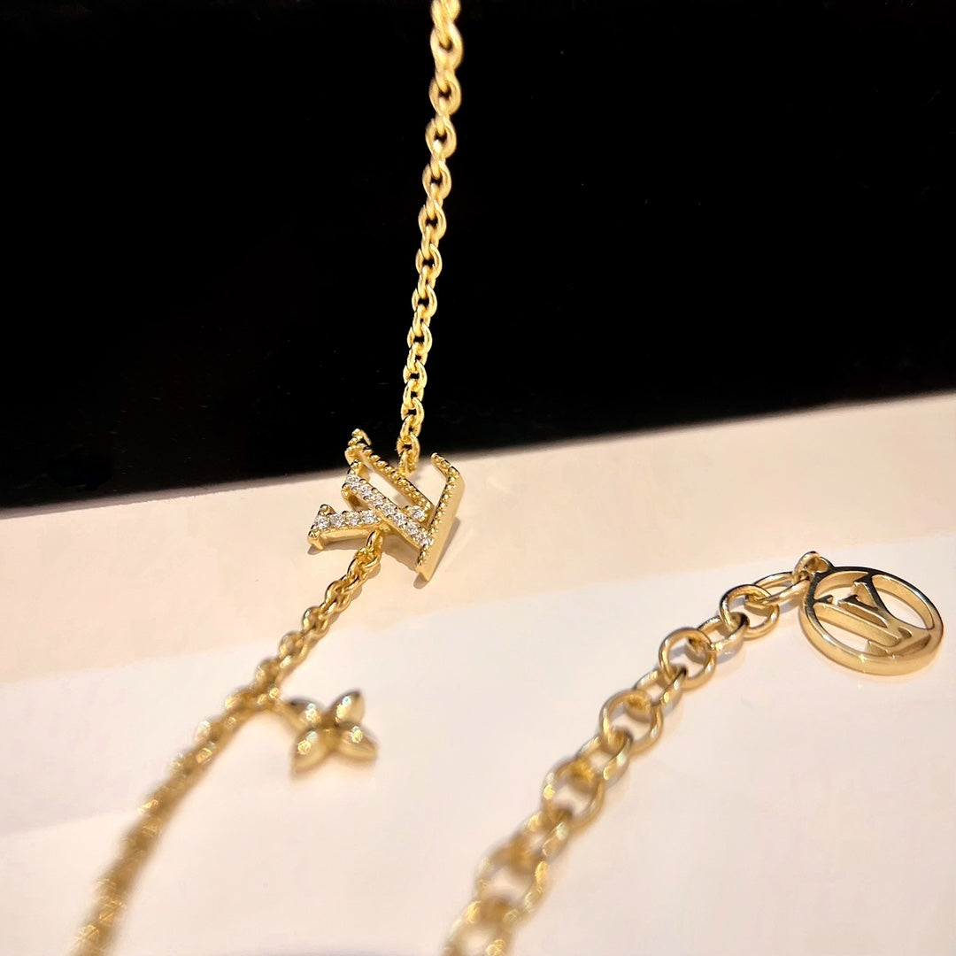 [Amore]LOGO STAR MOTIF GOLD BRACELET