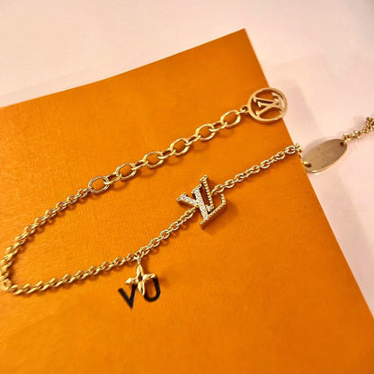 [Amore]LOGO STAR MOTIF GOLD BRACELET