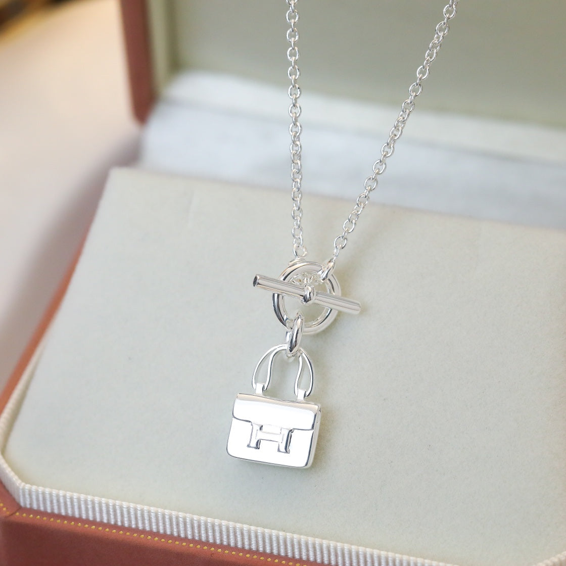 [Amore]POP H PEDANT SILVER NECKLACE