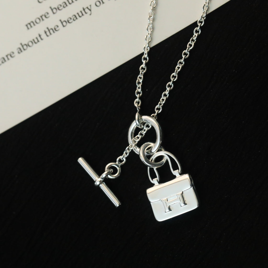 [Amore]POP H PEDANT SILVER NECKLACE