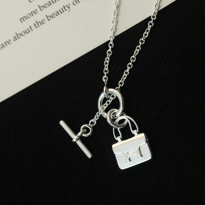 [Amore]POP H PEDANT SILVER NECKLACE